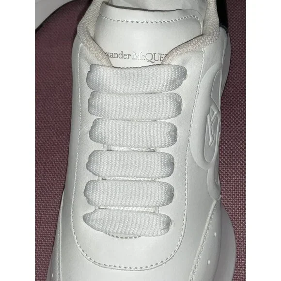 Alexander McQueen Sprint Runner Sneakers in White & Black 38 New with Box Womens - Picture 12 of 16